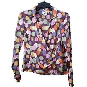 Vintage Renfrew Silk Polka-dot Blouse